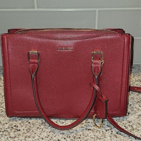 Nine West Shayden Satchel Claret - Picture 3 of 12